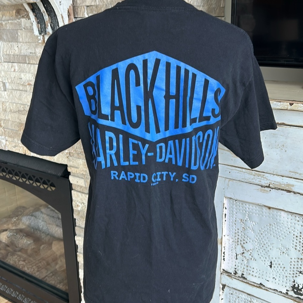 Harley Davidson Sturgis Black Hills 2019 red white blue black crewneck tshirt - Picture 7 of 16